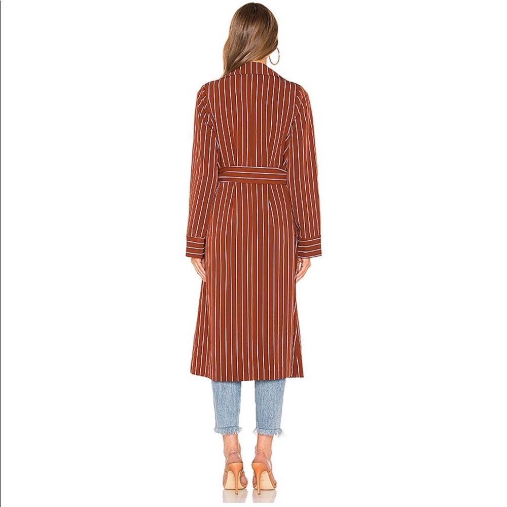 Privacy Please Cassidy Trench in Tan Stripe - Picture 3 of 4